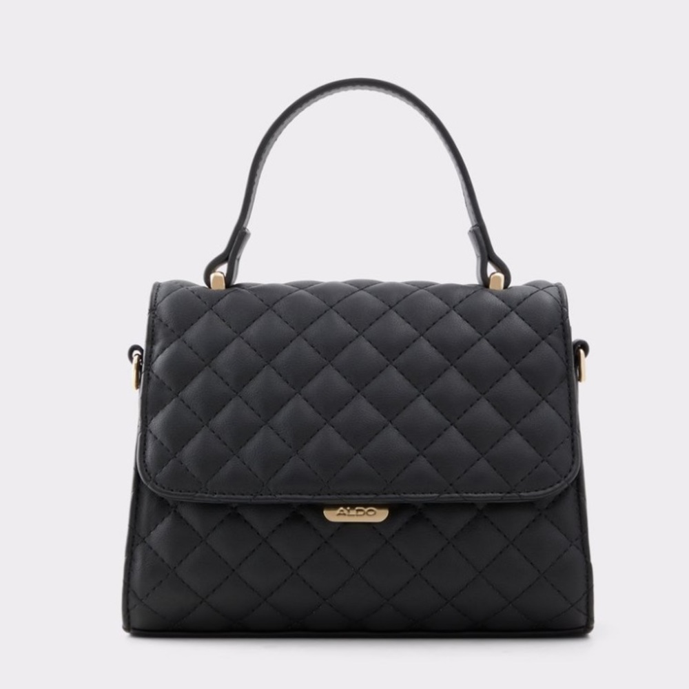 Aldo black quilted purse